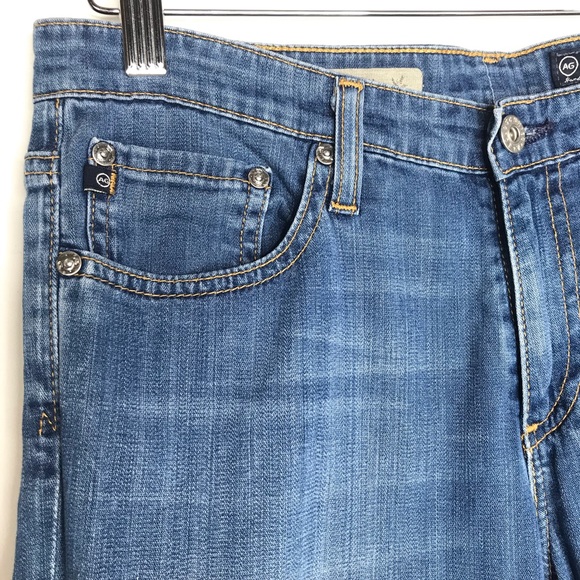 AG Adriano Goldschmied Malibu Crop Pant Knee Bermuda Jeans Shorts 29 Pima Cotton - Picture 5 of 13